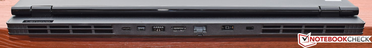 Задняя сторона: USB Type-C Gen 1, mini DisplayPort, USB 3.0, HDMI, Ethernet, разъем питания, замок