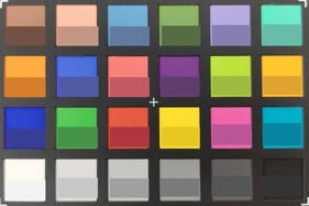 ColorChecker: исходный цвет представлен в нижней части каждого блока