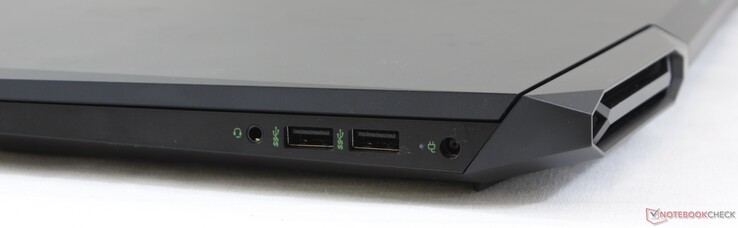 Правая сторона: аудио разъем, 2x USB 3.1 Gen. 1 Type-A, разъем питания