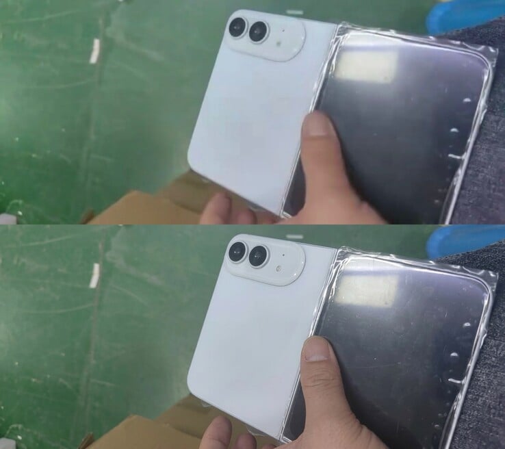 Утечка манекена iPhone Ultra. Оригинальное изображение (вверху) и увеличенное (внизу).