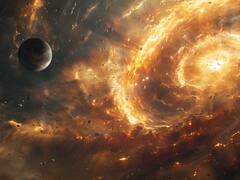 Изображение, показывающее планету вблизи черной дыры. (Источник изображения: Kyraxys - Pixabay)