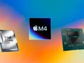 Apple M4 опережает Core Ultra 9 285K и Ryzen 9 9950X в бенчмарке Geekbench 6 Single-Core. (Источник изображения: Apple, AMD, Intel, Unsplash, отредактировано)