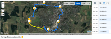 GPS Garmin Edge 500: маршрут