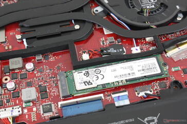 На плате имеется два слота M.2 под SSD, есть поддержка RAID 0