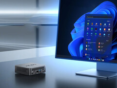 NUC150 может быть оснащен либо Intel N150, либо Core 3 N355. На снимке: промо-изображение мини-ПК, сидящего рядом с монитором. (Источник изображения: Minix)