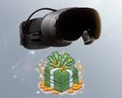 Логотип Valve Steam Frame, изображённый над стопкой наличных денег