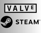 Логотипы Valve и Steam (Источник изображения: Valve Corporation, Общественное достояние, через Wikimedia Commons, DemonDays64, модификация файла Valve Corporation, Общественное достояние, через Wikimedia Commons)