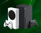 Консоли Xbox Series X и S показаны на зеленом фоне (Источник изображения: Xbox Wire с правками)