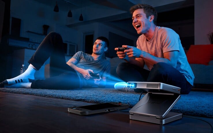 Трехсекционный проектор Aurzen Zip Pro можно подключить к Nintendo Switch.