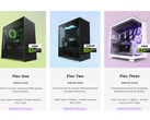 Скриншот из программы подписки на аренду ПК NZXT Flex, демонстрирующий различные уровни, доступные потребителям