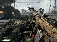 Оружие в Battlefield 6 будет покрываться брызгами крови во время боя. (Источник изображения: ModernWarzone на X)