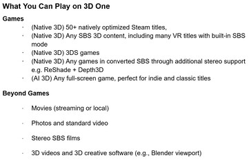 Abxylute 3D One может отображать различные игры, приложения, изображения и фильмы в 3D. (Источник изображения: Abxylute)