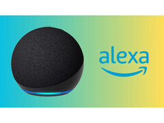 Рекламное изображение для Amazon Echo с глубоким градиентным фоном и логотипом помощника Alexa AI. (Источник изображения: Amazon)