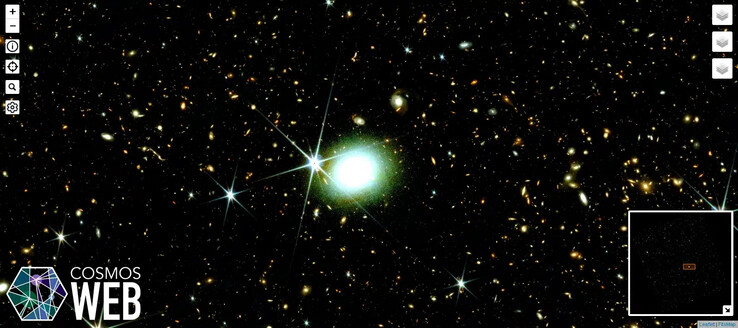 Пример того, что Вы можете увидеть на этой карте. (Источник изображения: COSMOS-Web)