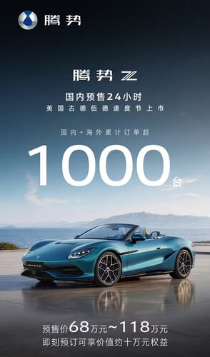 Denza Z: Более 1 000 предварительных заказов за 24 часа с момента начала предпродажи моделей «Купе», «Спайдер» и «Рейсинг».