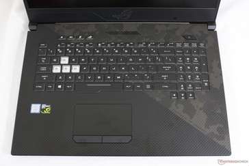Клавиатуры имеет те же размеры и раскладку, что и в GL703