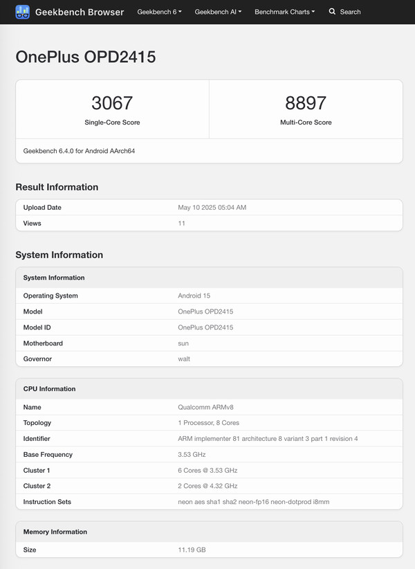 (Источник изображения: Geekbench)