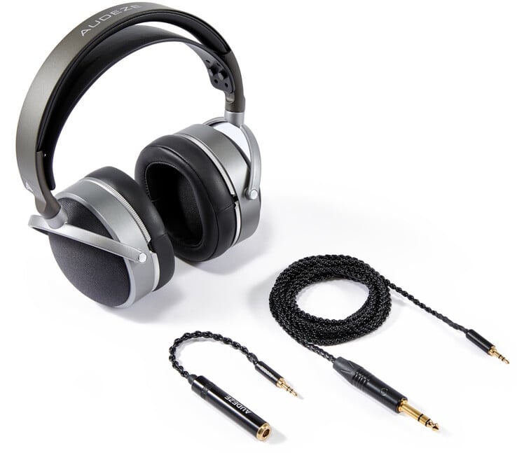 Audeze LCD-S20 поставляется с отсоединяемым кабелем для наушников и переходником с 3,5 мм на 6,3 мм. (Источник изображения: Audeze)