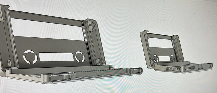 CAD-рендеры двух док-станций Lenovo Legion Go. (Источник изображения: u/MysteriousAlarm897)