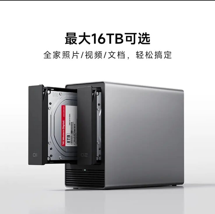 Устройство Xiaomi Smart Storage с двумя дисками по 8 ТБ внутри