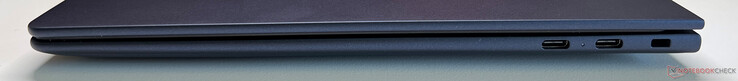 Справа: 2x USB-C 4.0 с Thunderbolt 4 (40 Гбит/с, DisplayPort ALT Mode 2.1, Power Delivery 3.0), слот безопасности Kensington