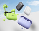 Realme Buds T200 будут доступны в Китае по цене около $18. На фото: цветовые варианты беспроводных наушников. (Источник изображения: Realme)