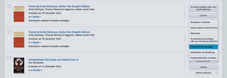 Теперь Amazon позволяет скачивать выбранные книги без DRM в формате PDF или ePub.