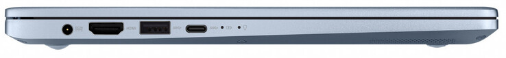 Левая сторона: разъем питания, HDMI, два порта USB 3.2 Gen 1 (Type-A, Type-C)