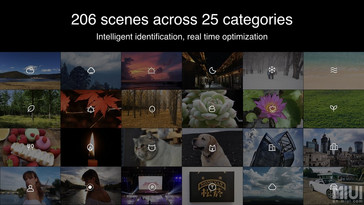 ИИ-алгоритмы основной камеры распознают до 206 различны сцен в 25 категориях. (Изображение: Xiaomi)