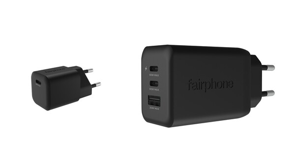 Зарядные устройства Fairphone USB-C доступны в вариантах с одним и тремя портами. (Источник изображения: Fairphone)