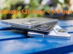 Сообщается, что Galaxy S26 Edge на 5% тоньше, чем Galaxy S25 Edge, изображенный здесь. (Источник изображения: Notebookcheck, отредактировано)