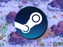 Изображение, на котором показаны логотип Steam и игра Iron Marines, которая сейчас продаётся со скидкой.