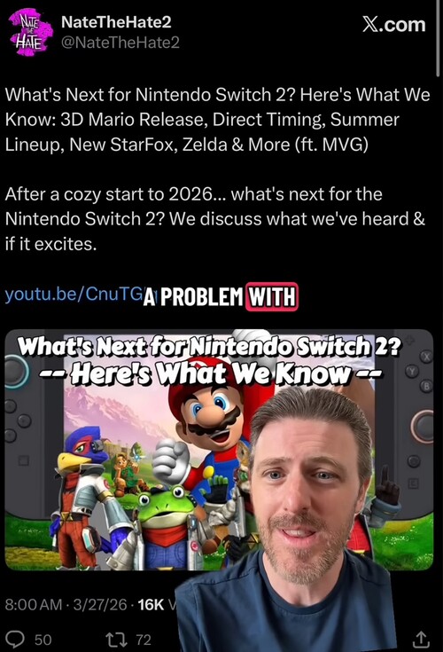 Кит Эллис отвечает на утечку NateTheHate Switch 2