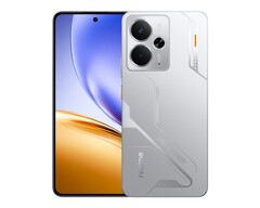 Модель Realme 14 5G, представленная здесь в цветовом решении Mecha Silver, может погружаться в воду на глубину до 2,5 метров на 30 минут (Источник изображения: Realme)