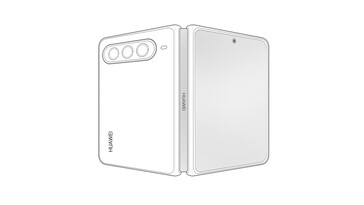 Утечка эскизов Huawei Pura X Max - в развернутом виде.