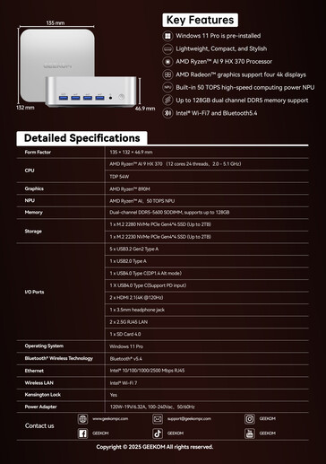 Geekom A9 Max. (Источник изображения: Notebookcheck)