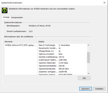 Информация о системе в панели управления Nvidia