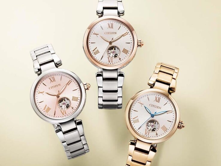 Слева направо: часы Citizen PR1050-50W, PR1054-59A и PR1052-54A
