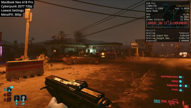 Cyberpunk 2077 работает на Apple MacBook Neo.