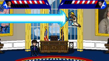 На снимке: скриншот игрового процесса из игры «Electoral Carnage».