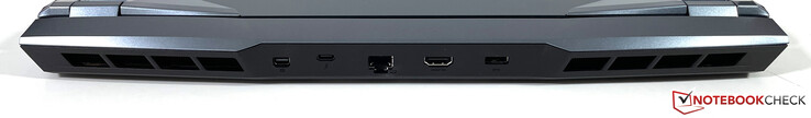 Задняя сторона: Mini DisplayPort, USB-C (4.0, Thunderbolt 4), Ethernet (2.5 Гбит), HDMI 2.1, разъем питания
