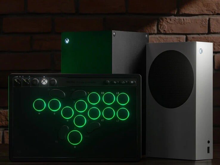 Новый контроллер Xbox Arcade от 8bitdo с RGB-подсветкой кнопок. (Источник изображения: 8bitdo)