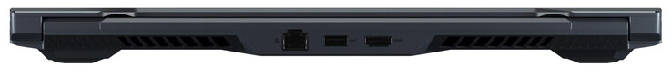 Задняя сторона: гигабитный Ethernet, USB 3.2 Gen 2 (Type-A), HDMI 2.0b