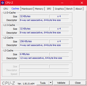 CPU-Z caches