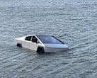 Кибергрузовик Tesla пришлось извлекать из озера Грейпвайн в Техасе после неудачного теста режима Wade Mode.
