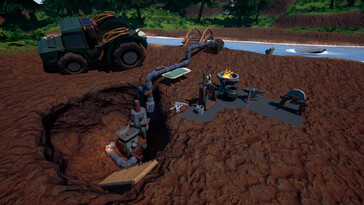 Изображение, показывающее машину в Hydroneer.