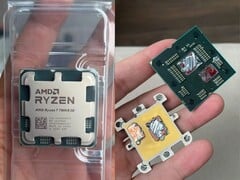 Фотографии поврежденного процессора AMD Ryzen 7 7800X3D с снятой крышкой