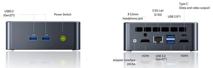 Внешние интерфейсы GMKtec NucBox M3 Ultra (Источник: GMKtec)