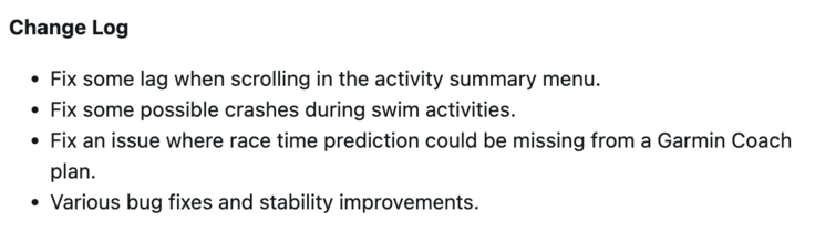 Программное обеспечение Garmin Forerunner 255 версии 27.09. (Источник изображения: Garmin)