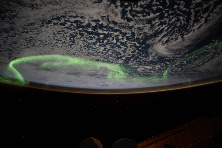 Фотография Авроры Австралис с борта МКС (Источник изображения: Nichole Ayers/NASA)